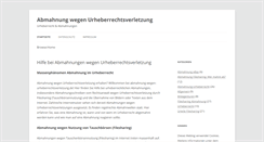 Desktop Screenshot of abmahnung-wegen-urheberrechtsverletzung.de