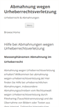 Mobile Screenshot of abmahnung-wegen-urheberrechtsverletzung.de