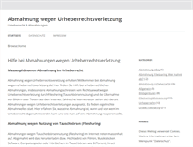 Tablet Screenshot of abmahnung-wegen-urheberrechtsverletzung.de